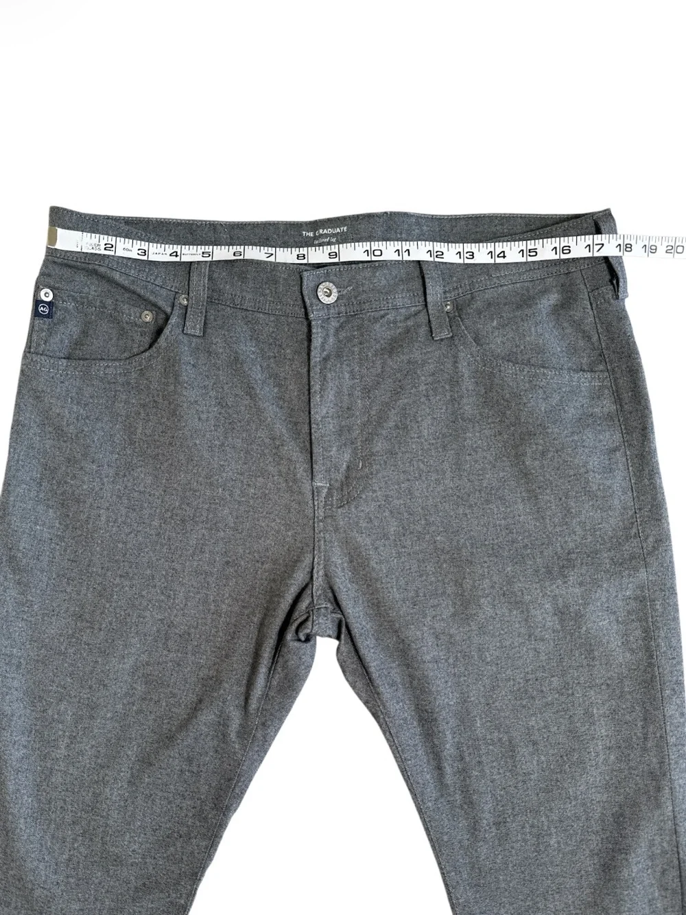 AG Adriano Goldschmied The Graduate Tailored Leg Gray Pants 36x34